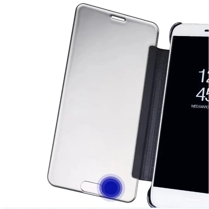 Для Коврики 10 роскошных Clear View Окно Смарт Флип Зеркало Жесткий защиты ПК для Huawei