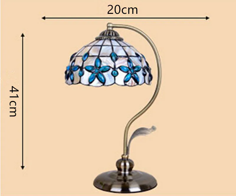 Blue Lilac Shell Table Lamp 10
