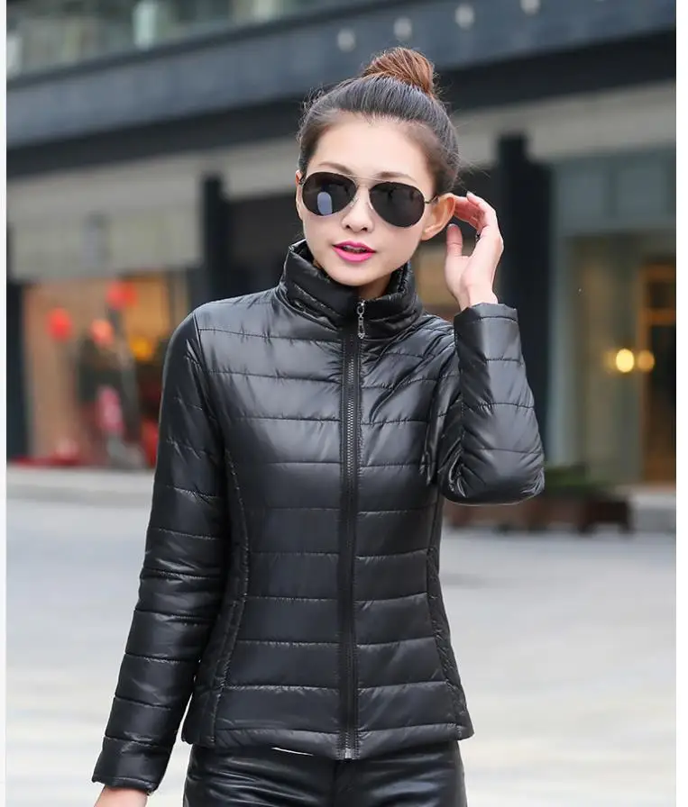 Женская Базовая куртка новинка зимы 2019 облегающая Модная хлопковая тонкая