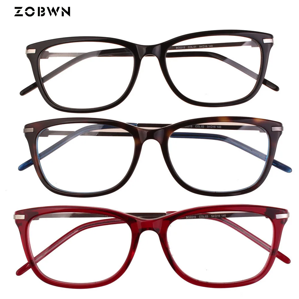 

ZOBWN Mix wholesale promotion new design Eyeglasses Frame women Computer Optical Eye Glasses Spectacle Frame Clear Lens oculos