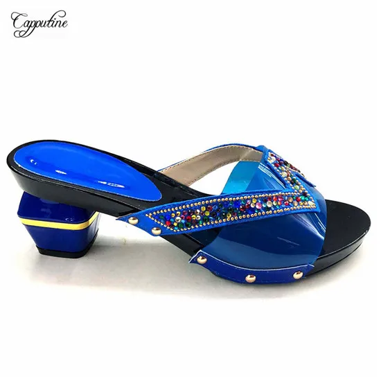 

Amazing pumps nice high heel sandal slip-on shoes for lady CFS9 in royal blue, size 37-43, 6 color