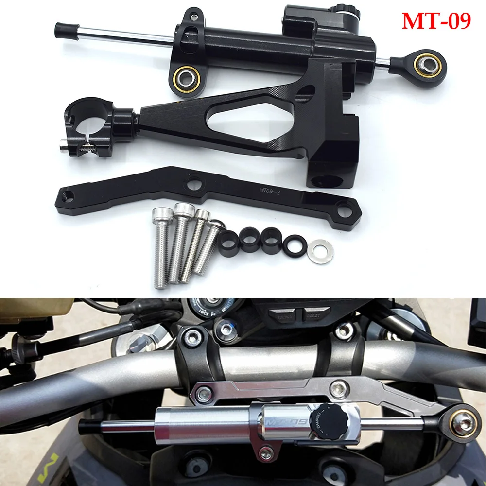 

Motorcycle Damper Steering Stabilize Safety Control Bracket Mount kitFor Yamaha MT 09 MT09 MT-09 FZ09 FZ-09 2013- 2016