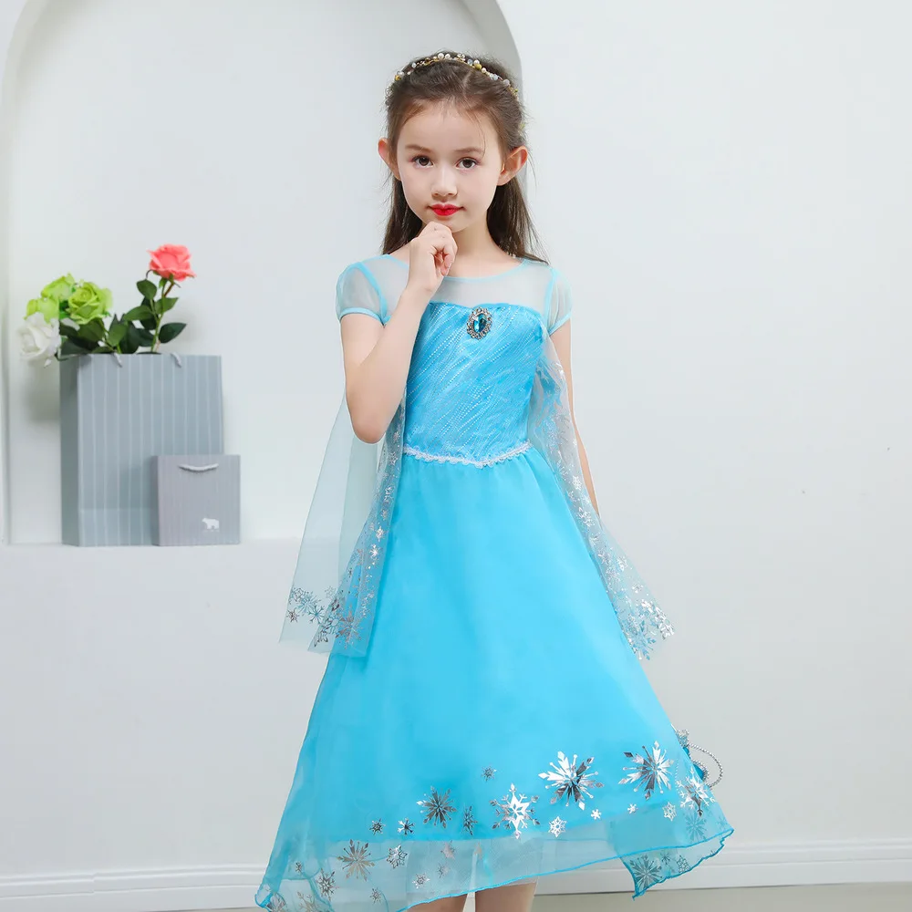 

Halloween costume children ice romance princess dress COS clothing children's wear girls dress love sanda elegant girls dress