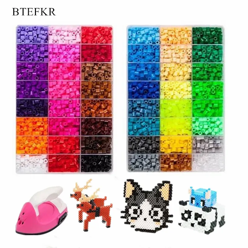 

4600pcs Hama Beads Educational Toys for Children Brinquedos 5mm Perler Beads for Children Iron Template Clip 3D Puzzle Diy Toys