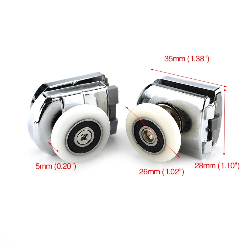 de chuveiro de aço inoxidável, polias de