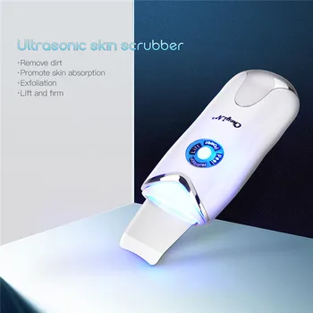 

Ultrasonic Sonic Skin Scrubber Massager Machine Facial Skin Deeply Cleaning Rechargeable Face Skin Care Peeling Lifting Scrubber