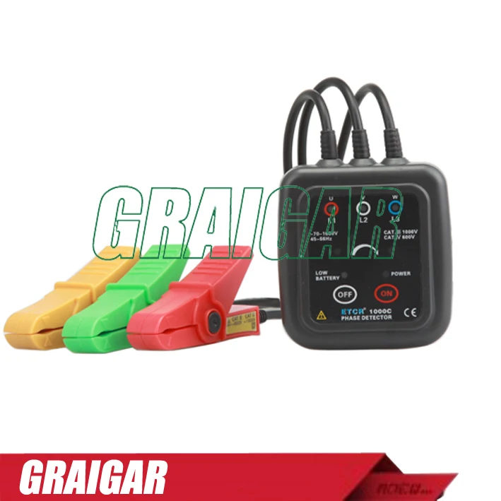 

ETCR1000C 3 Phase Non-contact Phase Sequence Detection Phase Detector Meter