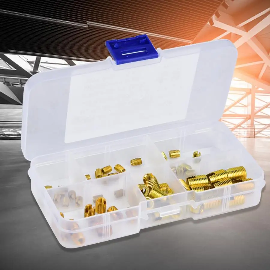 

60Pcs 302 Type Carbon Steel Thread Repair Insert Self-tapping Screw Thread Inserts thread repair kit
