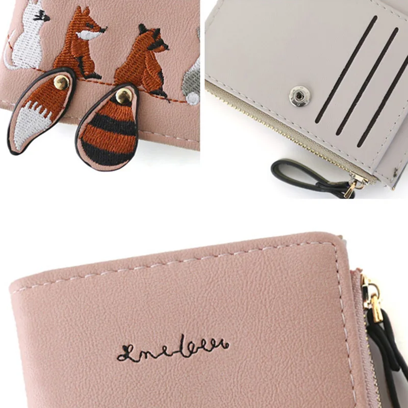 Women Cute Animal Purse Mini Casual Female Money Storage Wallet Travel Ladies Card Clutch Bag PU Leather Coin Monederos SS3459 (15)