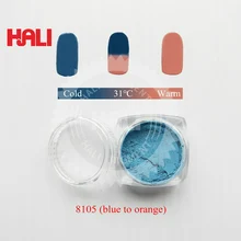 Горячий чувствительный порошок, пигмент, чувствительный к температуре, термохромный порошок, цвет: синий к orange, активированная температура: 31 Цельсия