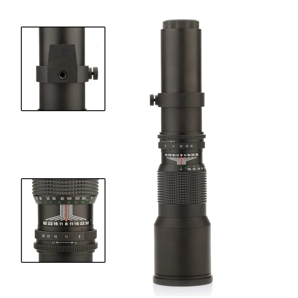 Lightdow 500 мм F8.0-F16 объектив Ручной телефото зум объектив камеры+ T2 Т-образный адаптер кольцо для Cannon Nikon sony Olmpus камера s
