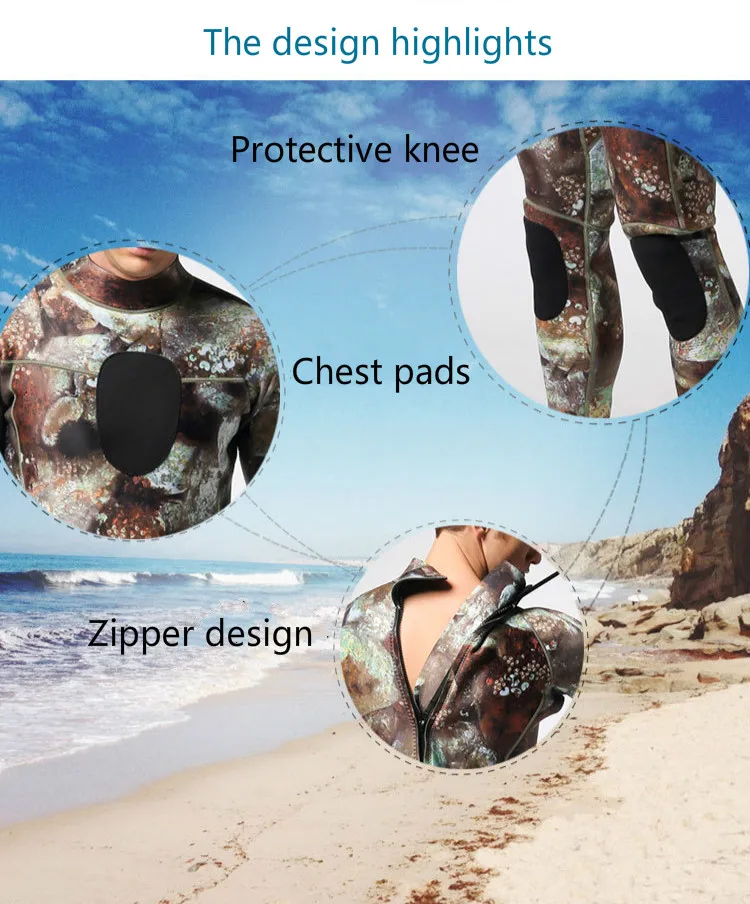 SCR 3 мм неопрен водолазный костюм для мужчин для подводной охоты, серфинга Камуфляжный костюм снаряжение для дайвинга Дайвинг Подводная охота костюмы Сплит S-XXL