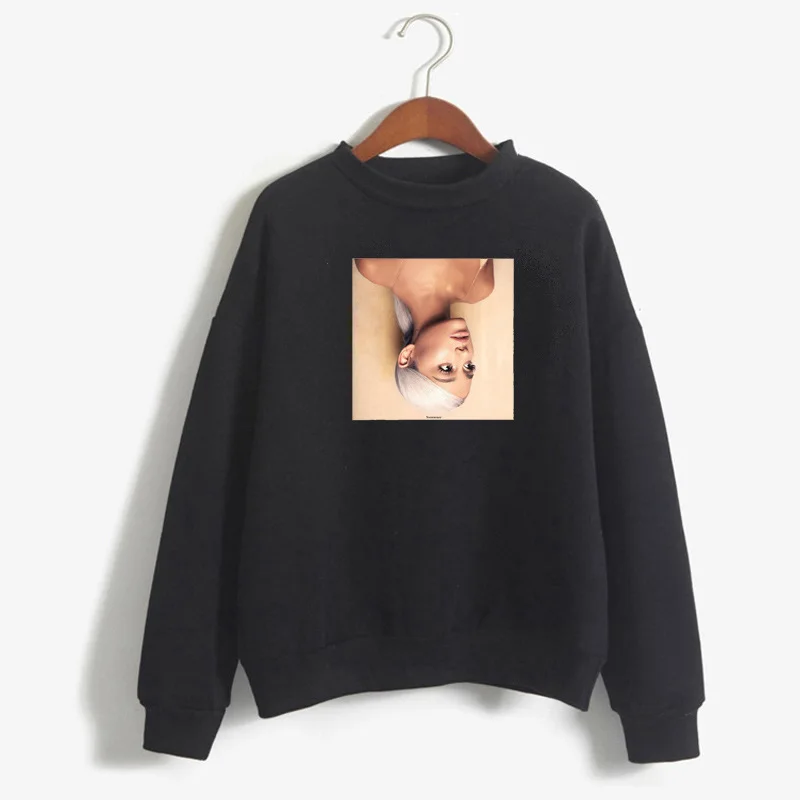 Женские толстовки с капюшоном Ariana Grande Moleton уличная водолазка Sweetener Thank U Next