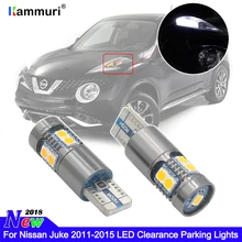 KAMMURI 2X Nessun errore 198 T10 W5W Ha Condotto La lampadina per Nissan Juke 2011-2015 Liquidazione Parcheggio Luci Marker lamps Xenon Bianco