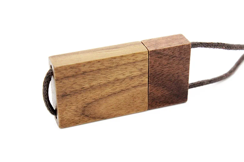 JASTER Lanyard деревянный USB флеш-накопитель Красная деревянная Флешка 4 ГБ 8 ГБ 16 ГБ 32 ГБ 64 ГБ бамбуковая палочка для создания логотипа гравировка свадебные подарки