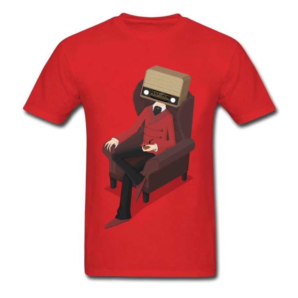 Casual T Shirts Faddish O-Neck Radiohead 100% Cotton Men Tops & Tees Summer Short Sleeve Tee-Shirts Wholesale Radiohead red