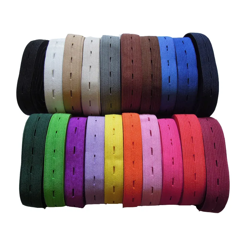 Alipress 20Meters Colored Elastic Ribbon 18 20mm DIY Nylon Fabric