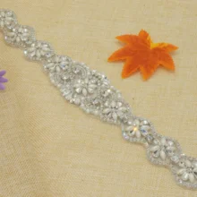 Shidianyi 10 шт горный хрусталь и жемчуг бисером Свадебная аппликация с лентой на голову аппликация мотивы со стразами идеально сочетаются с нарядным Wedding-RA181-Y9513