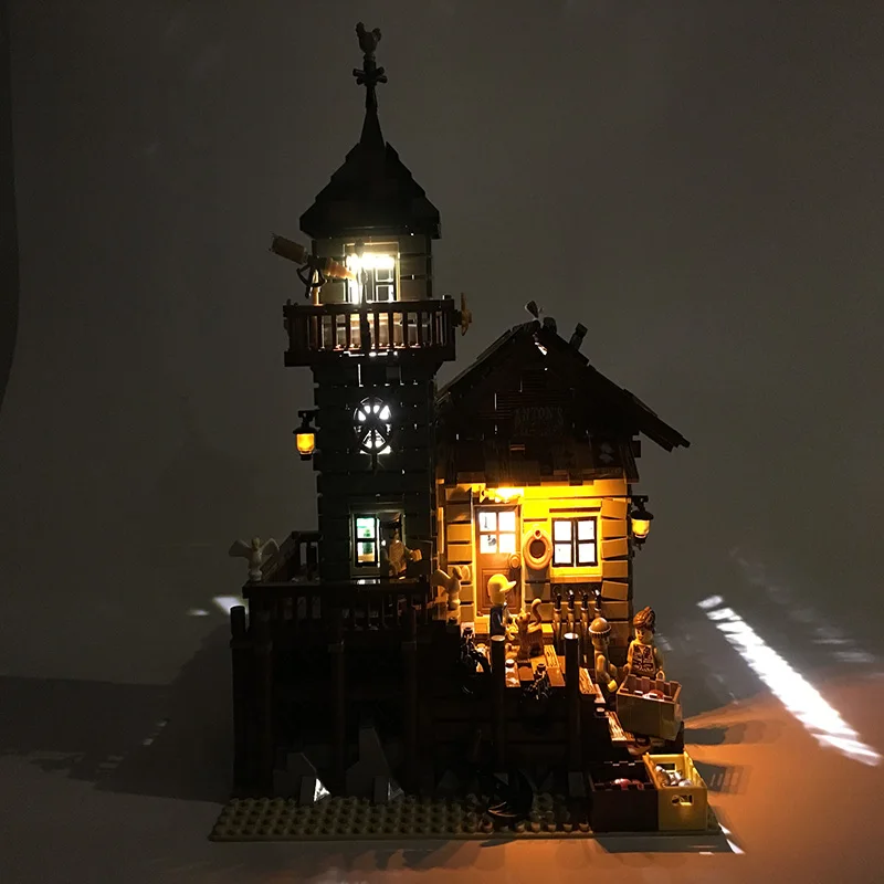 Светодиодный светильник набор для Lego Building City Street 21310 16050 старинных рыболовных