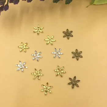 

9mm Beads Cap Vintage Filigree Flower Shape Spacer Beads End Caps Findings for Women Jewelry Making End Caps DIY Accessories