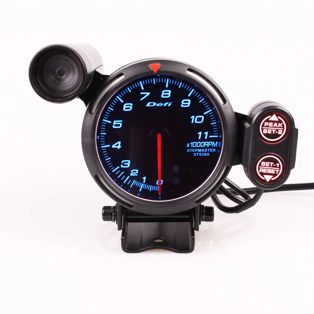 Defi 3.75 Inch 80mm 7 Colors 0 11000 RPM Stepper Motor Tachometer RPM