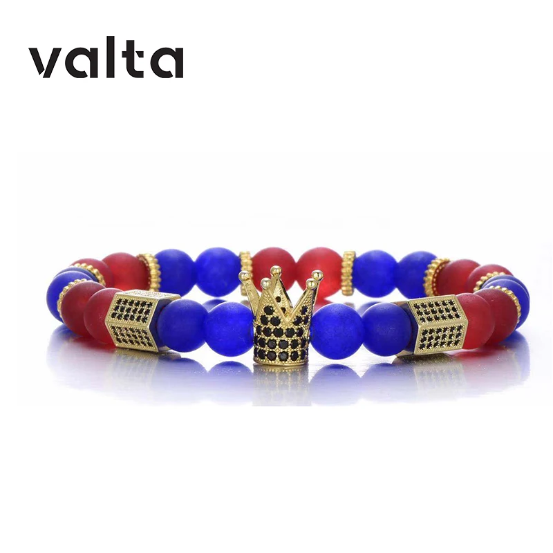 

Valta footballbracelet Titanium spacer natural stone bangle pulseras mujer moda helmet bead barca Real Madrid Belgium football