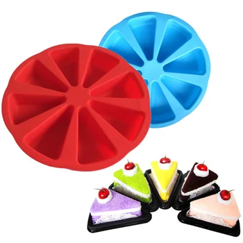 

8 Grids DIY Silicone Cake Molds Kitchen Pudding Triangular Cakes Mould Muffin Baking Tools Fondant Cake Molds