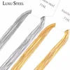 LUXUSTEEL 10pcs/lot Stainless Steel 1mm Chain Necklace Gold/Silver Color Snake Chain Necklace For  Women/Men Pendant Accessories ► Photo 1/6