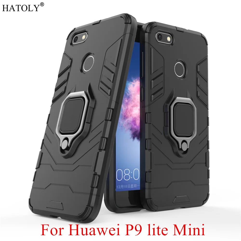 

Huawei P9 lite Mini Case Cover for Huawei P9 lite Mini Finger Ring Phone Case Shell Hard Armor Case For Huawei P9 lite Mini