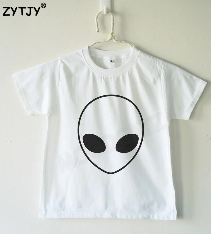 Детская футболка с принтом головы пришельца рубашка для мальчиков и девочек повседневная детская одежда для малышей Забавные футболки, Прямая поставка, Z-4