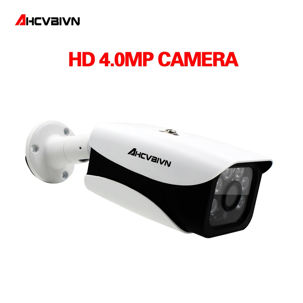 AHCVBIVN Super AHD Camera HD 4MP Surveillance Outdoor Indoor Waterproof 6* Array infrared Security Camera System With Bracket
