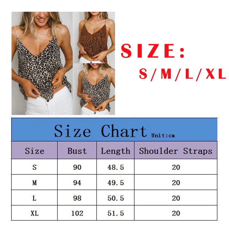 Fashion Women Leopard Print V Neck shirt Sexy Women Casual Tanks Sleeveless Chiffon Tee Tops