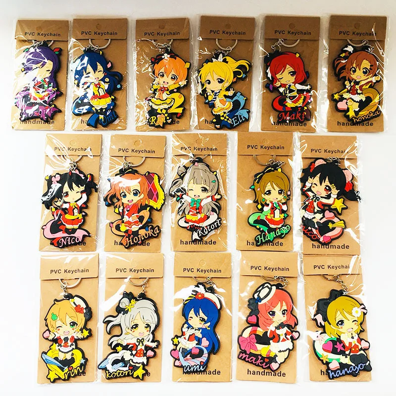 

IVYYE 1PCS LOVE LIVE Series Anime Key Chain PVC Figure Keyring cute Toys Keychain Keyholder Birthday Gifts Unisex NEW