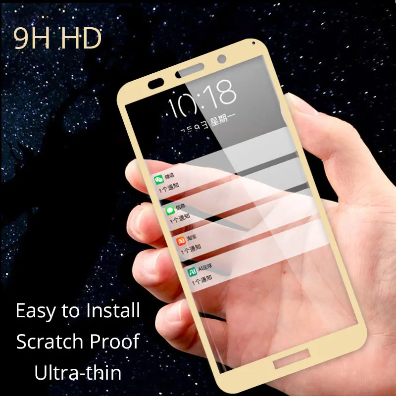

For Huawei P9lite 2016 Y5 2018 Full Cover Flim Tempered Glass For Huawei Y5 2018 P9 lite 2016 Nova 3 3i Honor 8 Screen Protector
