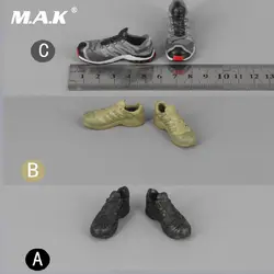 1/6TH черный/серый/песчаный Цвет Мужская обувь армейские ботинки внутри полые для 12 "Мужской фигурку тела ZY1003