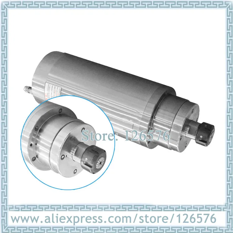 Large power spindle motor 7.5kw ER25 D125mm Water cooled 4 bearing