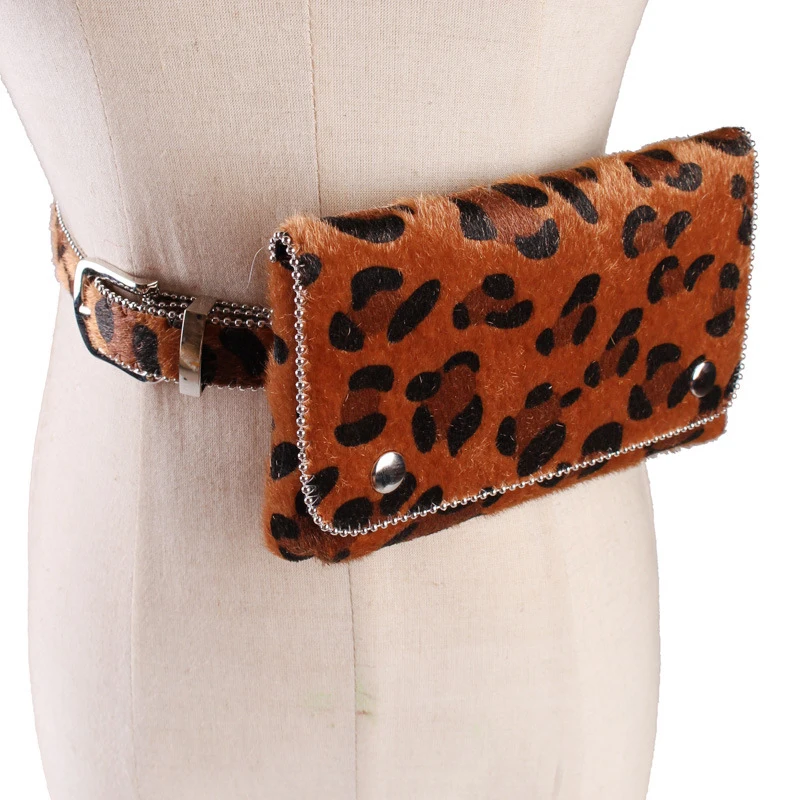 Jiessie & Angela модная женская поясная сумка для талии леопардовая Сумочка Винтаж поясная сумка Женская поясная сумка конский волос сумка сумки