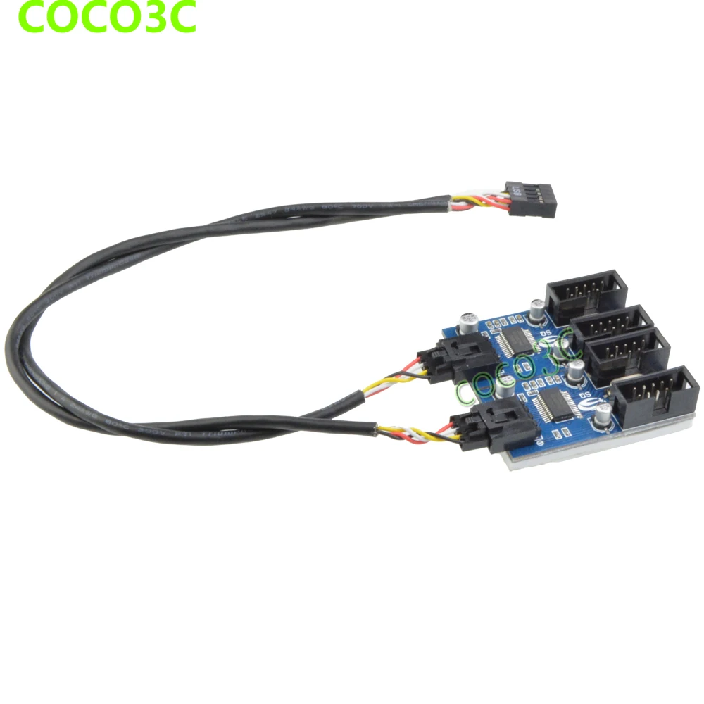 9 контактный USB разъем штекер 1 на 2/4 Женский Удлинительный кабель карта рабочего