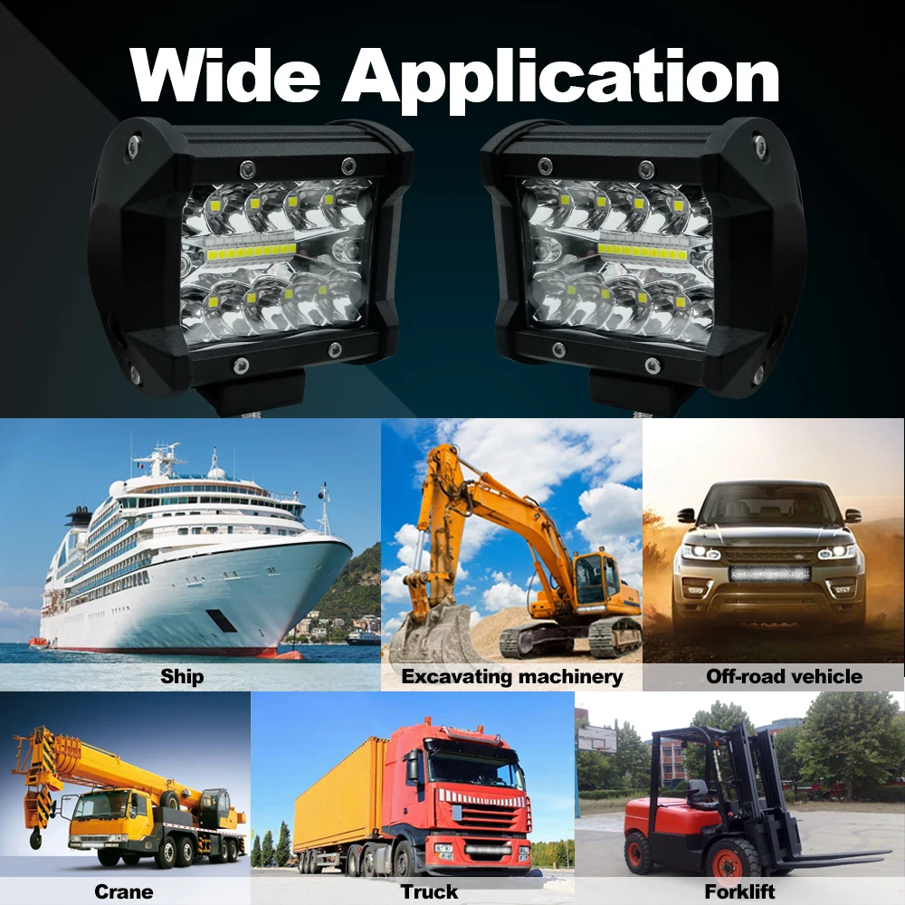 Rampe Led Bar spotlight  for auto 18W 12 volt Led Work Light For Offroad Car 4WD Truck Tractor Boats uaz SUV 4x4 Car Accessories