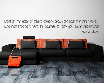 

Steve Job Motivational Quote Wall Sticker Don't Let The Noise DIY Inspirational Lettering Quote Wall Decal Custom Colors Q19