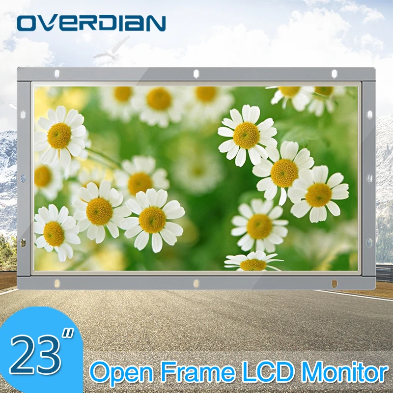 

23Inch VGA/HDMI/TV/AV/USB Interface Non-Touch Screen Monitor for PC Open Frame Industrial Monitor/Display 1920*1080 Metal Shell