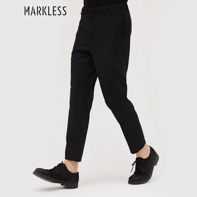 

Markless Chinos Men Pants 2018 Autumn Straight Business Casual Pants Black Long Trousers pantalon hombre CLA8802M
