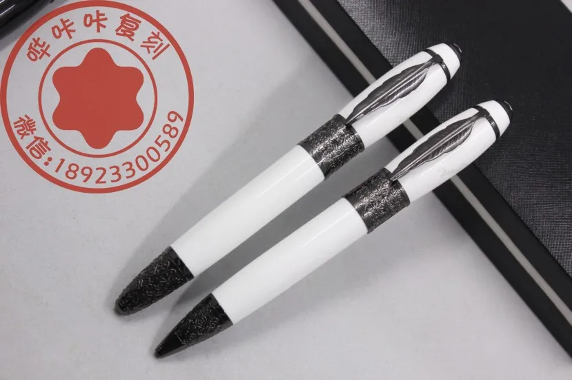 

Wakaka Limited Writers Edition Defoe White Roller Pen Ballpoint Pen Fountain Pen 110507