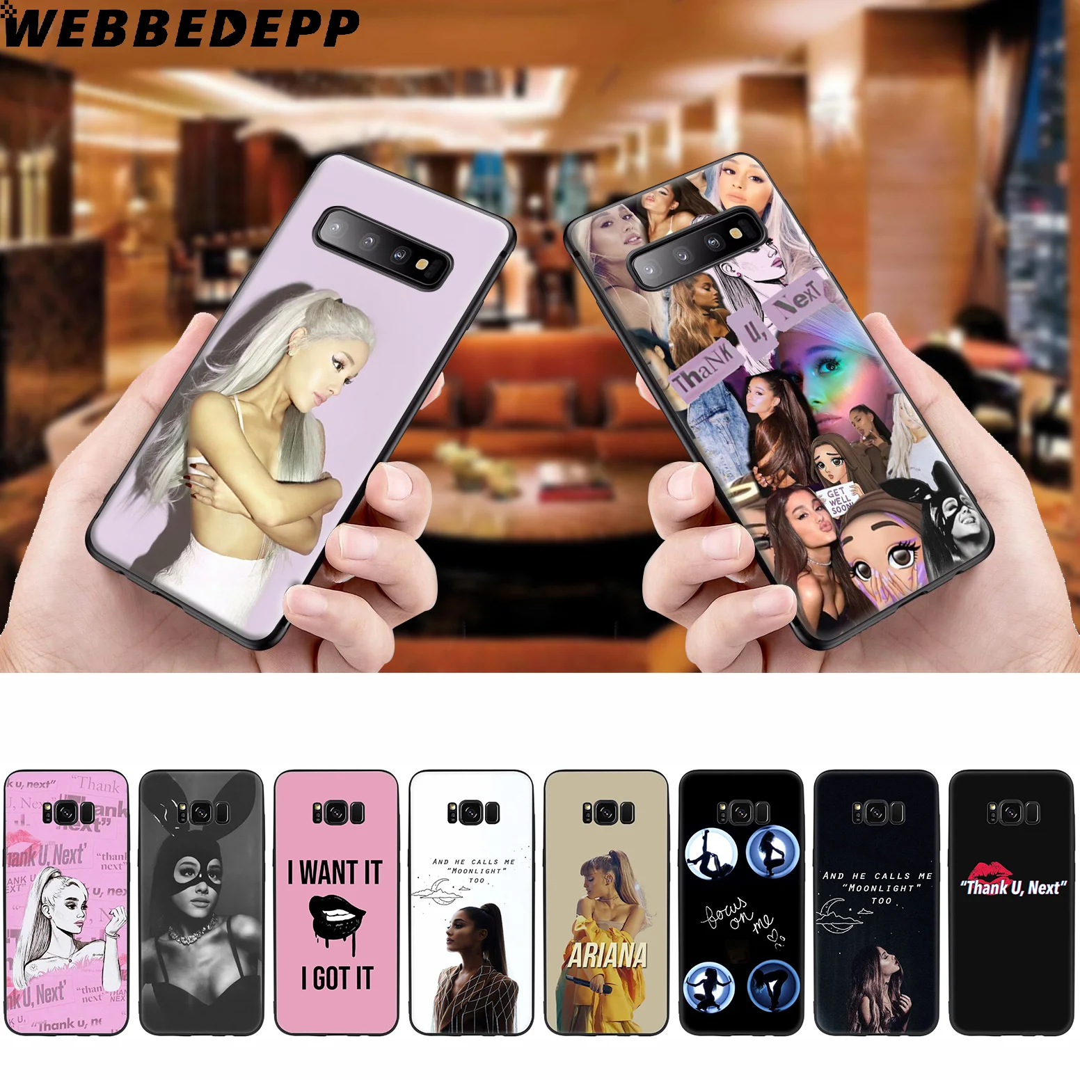 WEBBEDEPP Ariana Grande Soft Case for Samsung Galaxy S10 S10e S9 S8 Plus S7 S6 Edge &amp J6 2018 Note 10 9 8 |