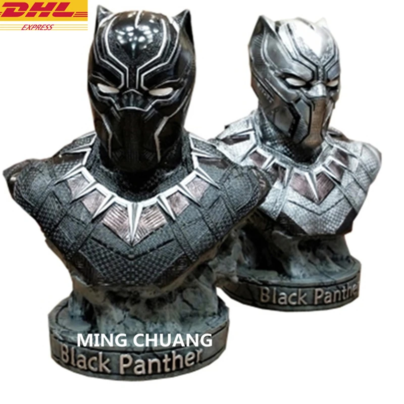 Avengers Infinity War Statue Superhero Black Panther Bust 1:2 Hulk partner Half-Length Photo Or Portrait  Action Figure Toy   