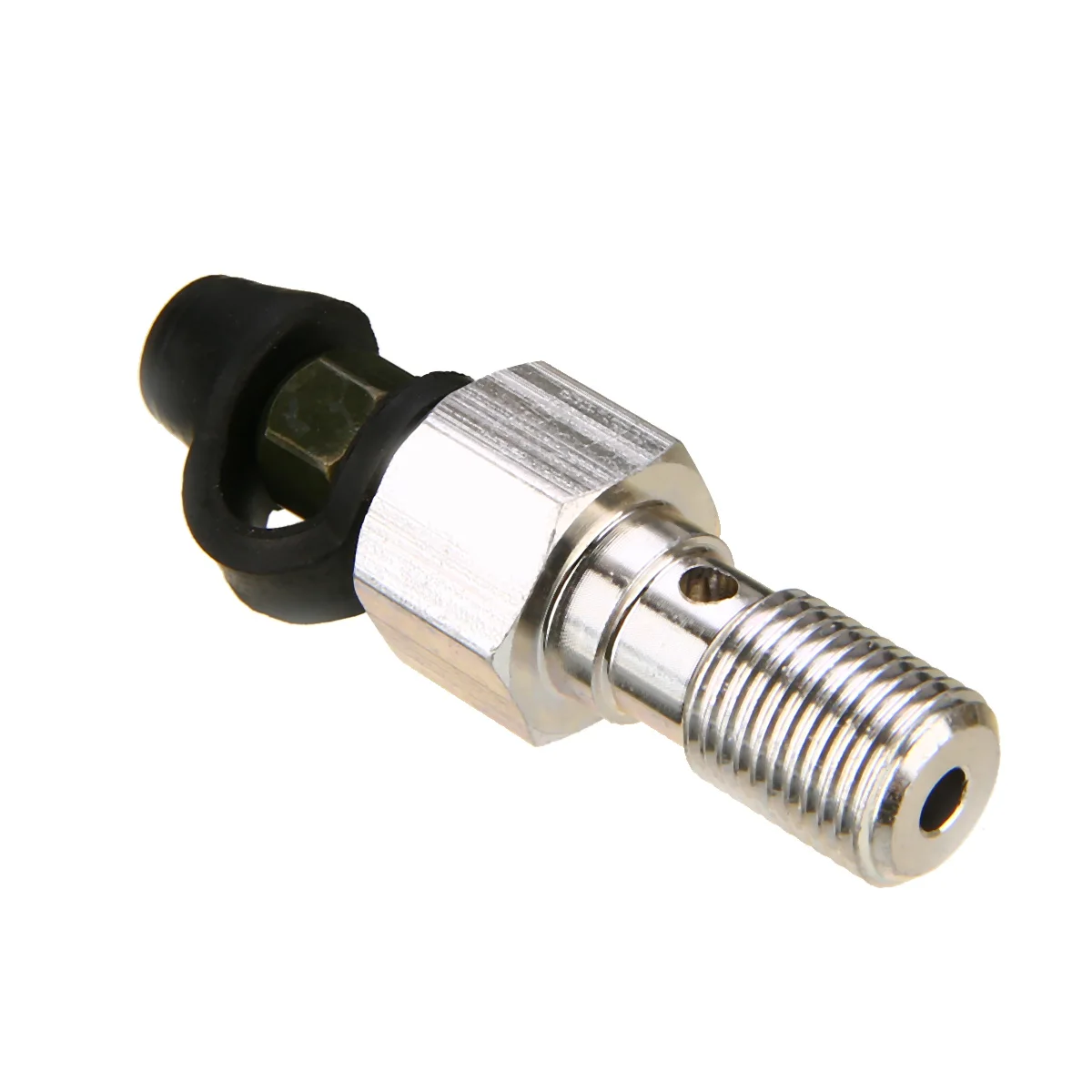 Treyues 1pc M10x1mm Motorcycle Steel Brake Caliper Bleed Screw/Nipple w/Banjo Bolt + Sealing Washer For Electrombile Scooter