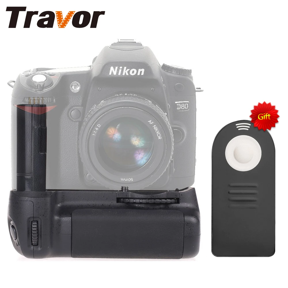 

Travor Vertical Battery Grip Pack for Nikon D80 D90 DSLR Camera as MB-D80 Camera+universal remote control as a gift for free