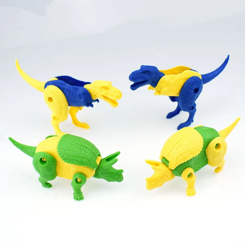 

Newest 1 pcs Tyrannosaurus and Triceratops Transform Simulation Dinosaur Toy Model Dinosaur Egg Collection Gifts