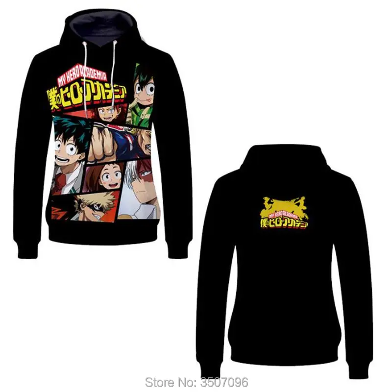

Boku no Hero Academia Hoodies Midoriya Izuku TODOROKI Hooded Sweater Pullover Cosplay Costume My Hero Academia Casual Sweatshirt