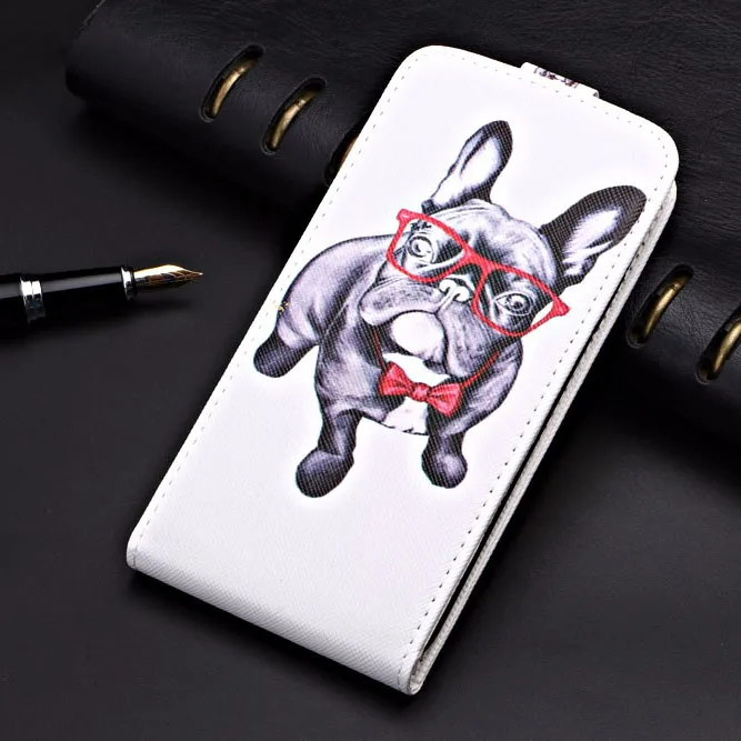 Для samsung Galaxy Core Prime VE SM-G361H G361 SM-G360H G360 Coque TPU милый 3d с рельефным цветочным орнаментом животное Флип кожаный чехол для телефона - Цвет: Flip-Dog